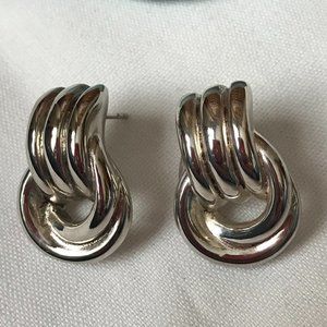 Ross-Simons Sterling Silver Earrings w/Post Back & Logo Pouch